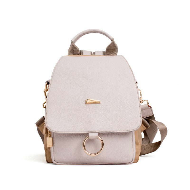 Ladies PU Leather and Nylon Backpack
