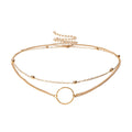 New Arrival Fashion Modern Choker Necklace Two Layers Round Necklaces Gold Jewelry