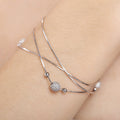 Personality Small  Bracelet S925 Silver Inlaid Zircon Designer Bracelet