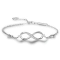 Infinite Love Sterling Silver Bracelets For Women Wedding Adjustable Bracelets & Bangles Anniversary Gift Jewel