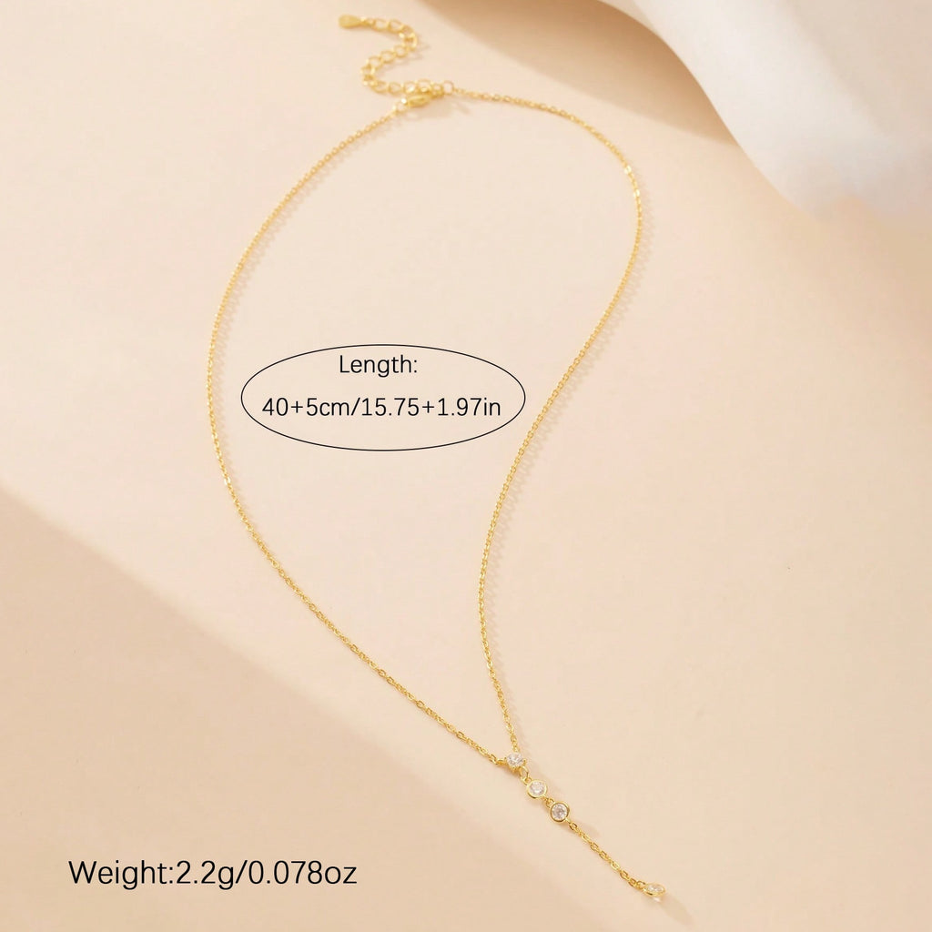 Light Luxury Minimalist Y-Shaped Geometric Necklace Designer-Style Jewelry