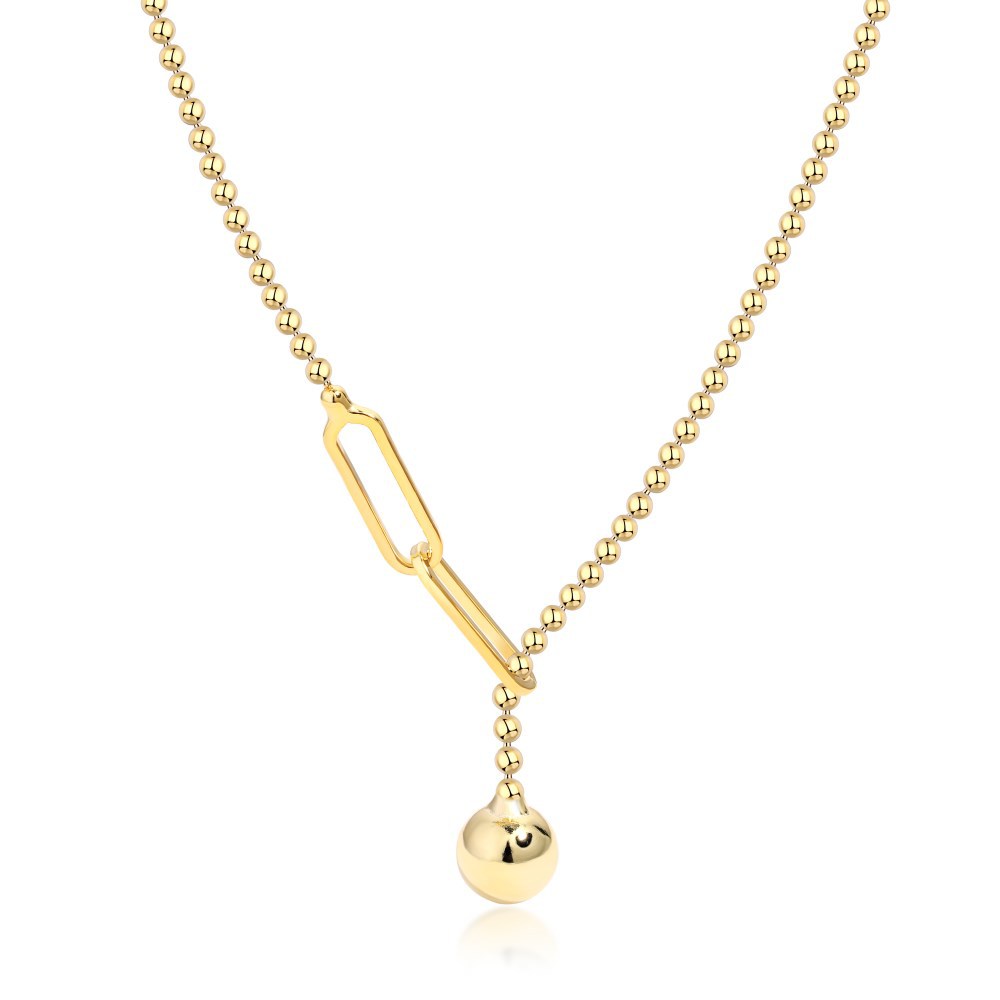 Tassel Ball Pendant Simple Elegant Necklace Women